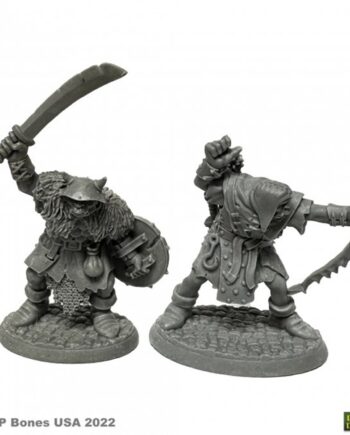 Reaper Bones Usa Dungeon Dwellers: Orc Of The Ragged Wound Warriors     Plastic Miniatures