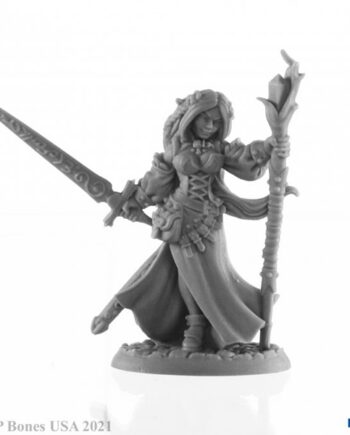 Reaper Bones Usa Reaper Legends: Lysette  Elven Mage Plastic Miniature