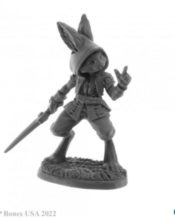 Reaper Bones Usa Reaper Legends: Rask  Male Harefolk Plastic Miniature