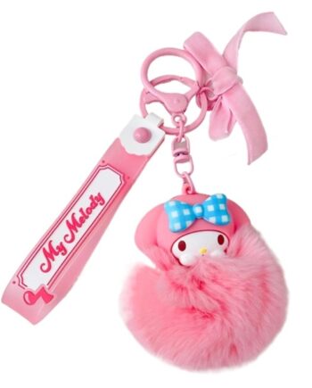 Sanrio My Melody Pom-pom Keychain     195 184 Glering