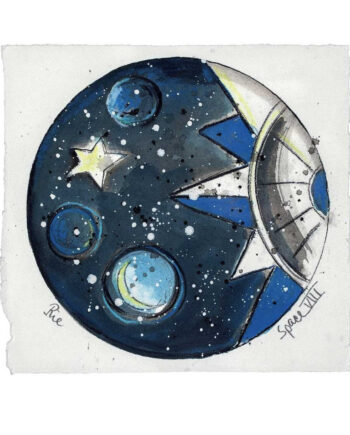 Space Moon Sun Stars Af Anne Marie Johansen