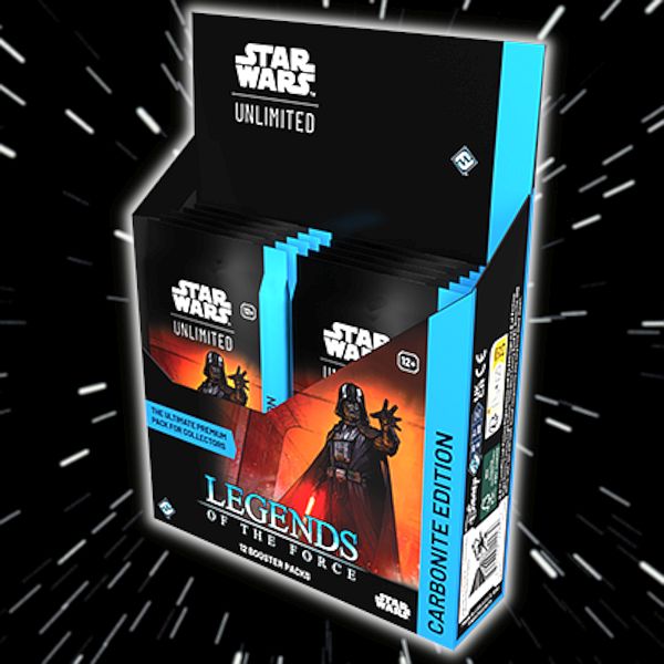 Star Wars: Unlimited Tcg Set  : Legends Of The Force Carbonite Booster Display  Box Med 12 Carbonite Packs