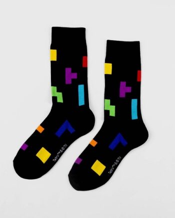Tetris Tetriminos Pattern Socks