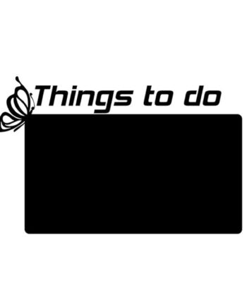 Things To Do Tavle Wallsticker  Skriv På Væggen Med Kridt  35x55cm