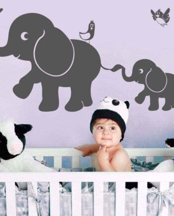 To Elefanter Wallsticker