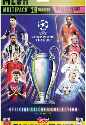 Topps Fodbold-stickers Klisterm 195 166 Rker: Champions League 2024 2025 Mega Multipack  10   Boosters