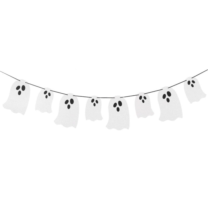 Hyggelig Halloween Pynt Dekoration Med Store Og Små Spøgelser