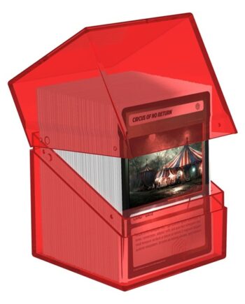 Ultimate Guard Boulder Deck Case  Deck Box  100  Standard Size Clear: Ruby