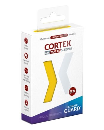Ultimate Guard Cortex Sleeves  Kortlommer  Japanese Size  Yugioh-st 195 184 Rrelse  Matte Yellow  60 Sleeves