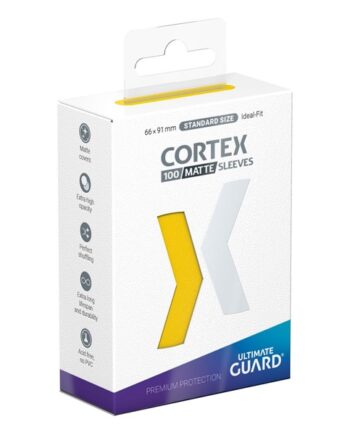 Ultimate Guard Cortex Sleeves  Kortlommer  Standard Size Matte Yellow  100 Sleeves