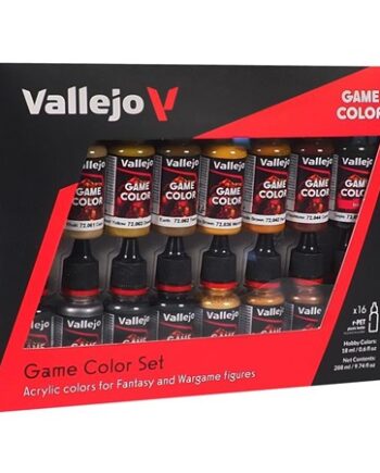Vallejo Maling Game Color: Leather   Metal Color Set 16 Colors 18ml