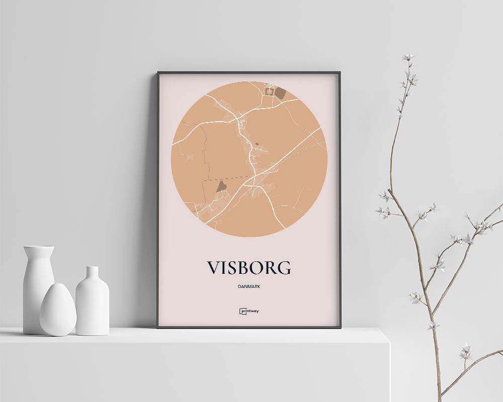 Visborg Plakaten Rundt Kort Guld 70 100 Cm B1