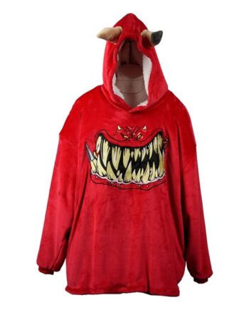 Warhammer 40k Squig Red Oversized Hoodie Blanket