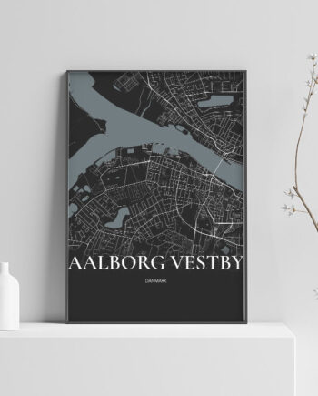 Aalborg Vestby Plakaten Fuldt Kort Sort 70 100 Cm  B1