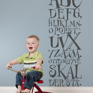 Abc Sang Wallsticker Af Anline Ruby  30x80 Cm