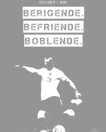 Agf Ksdh Fodboldplakat Berigende Grå 21   29    A4  Kr  199 -