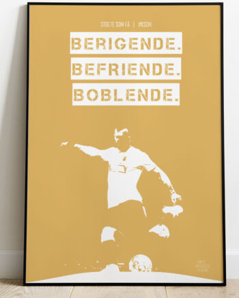 Agf Ksdh Fodboldplakat Berigende Gul 21   29    A4  Kr  199 -