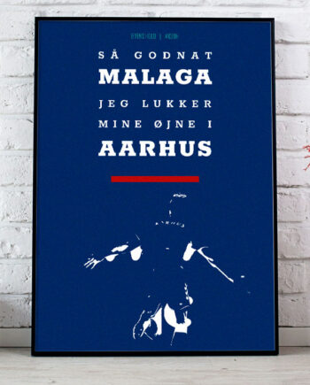 Agf-plakat Malaga Med Spiller 21   29    A4  Kr  199 -