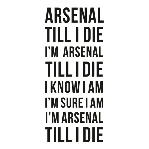 Arsenal Wallsticker Arsenal Till Die 150x60cm