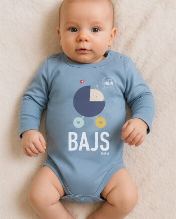 Babybody Bajs Blå 56