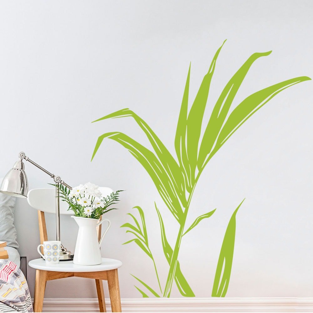 Bambusblade Wallsticker