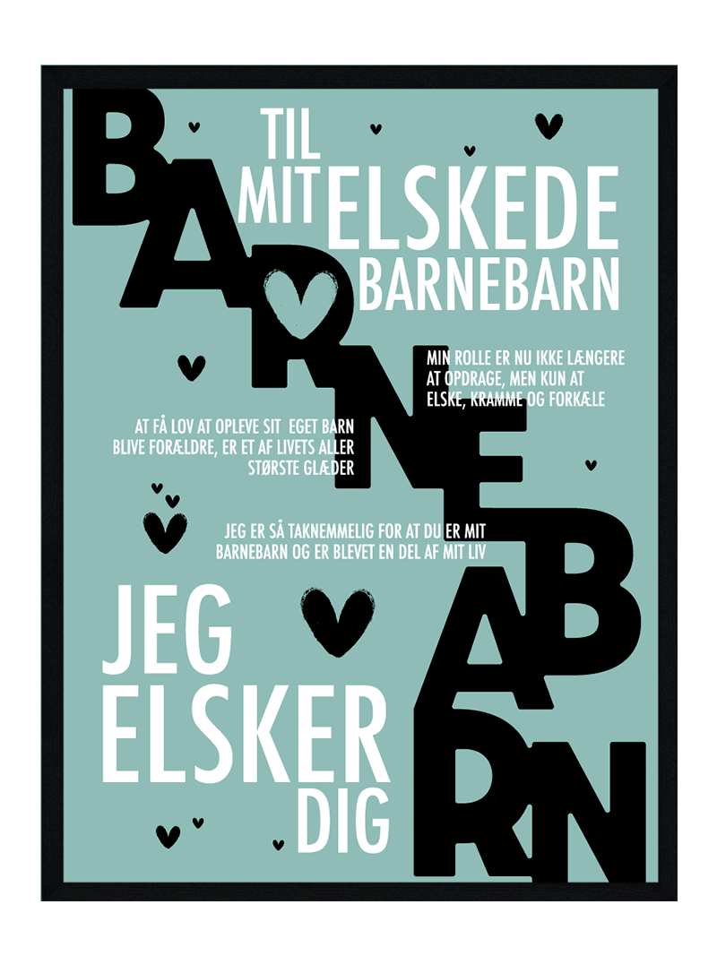 Barnebarn Plakat Personlig Plakat