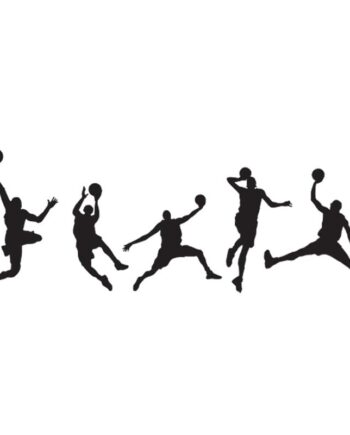 Basket Wallsticker  Slam Dunk    Forskellige Basketball Wallstickers  44x105cm