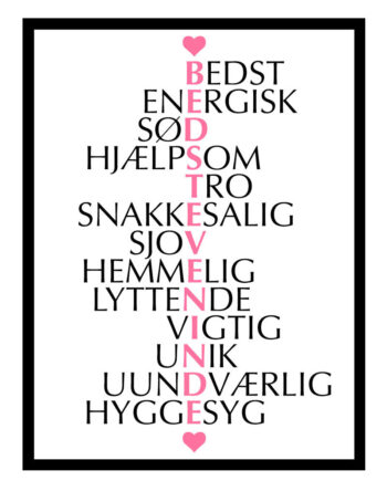 Bedste Veninde Plakat