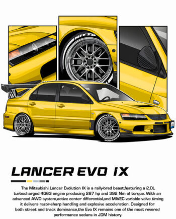 Bil Plakat 100 Mitsubishi Lancer Evo Ix