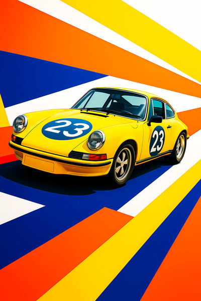 Bil Plakat 89 Porsche 911