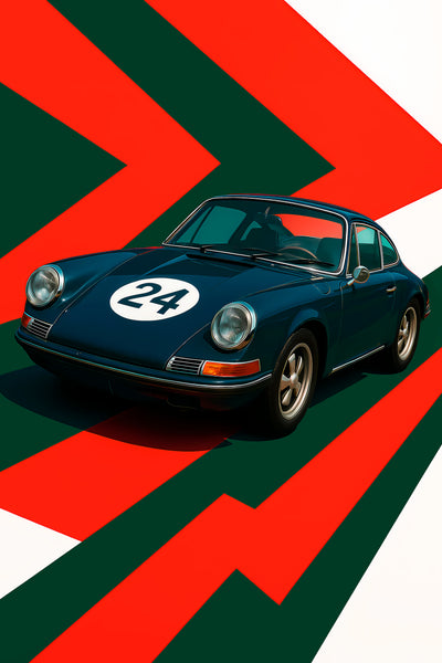 Bil Plakat 91 Porsche 911