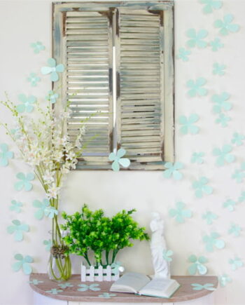 Blomster 3d-effekt Wallsticker
