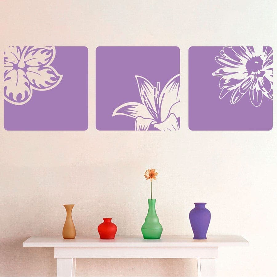Blomsterkasser Wallsticker