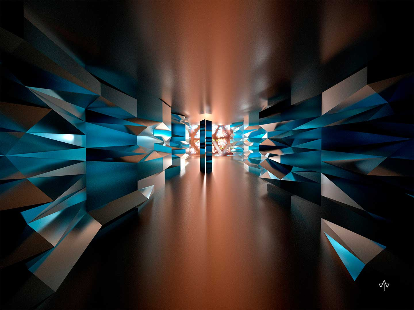 Blue Gold Corridor Af Thor Winddelboe