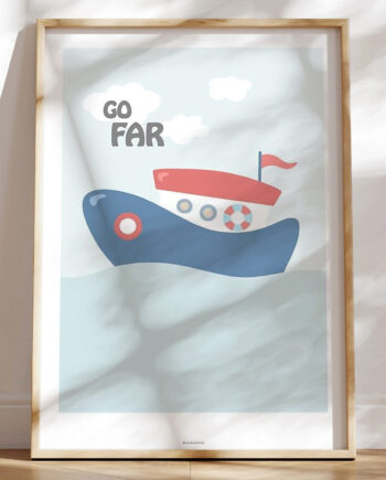 Børneplakat Skib
