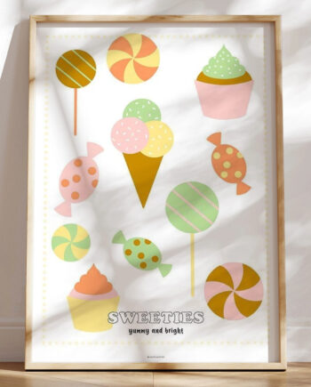 Børneplakat Sweeties