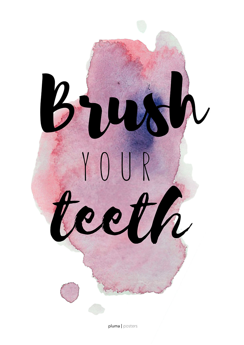 Brush Your Teeth Lilla Af Pluma Posters