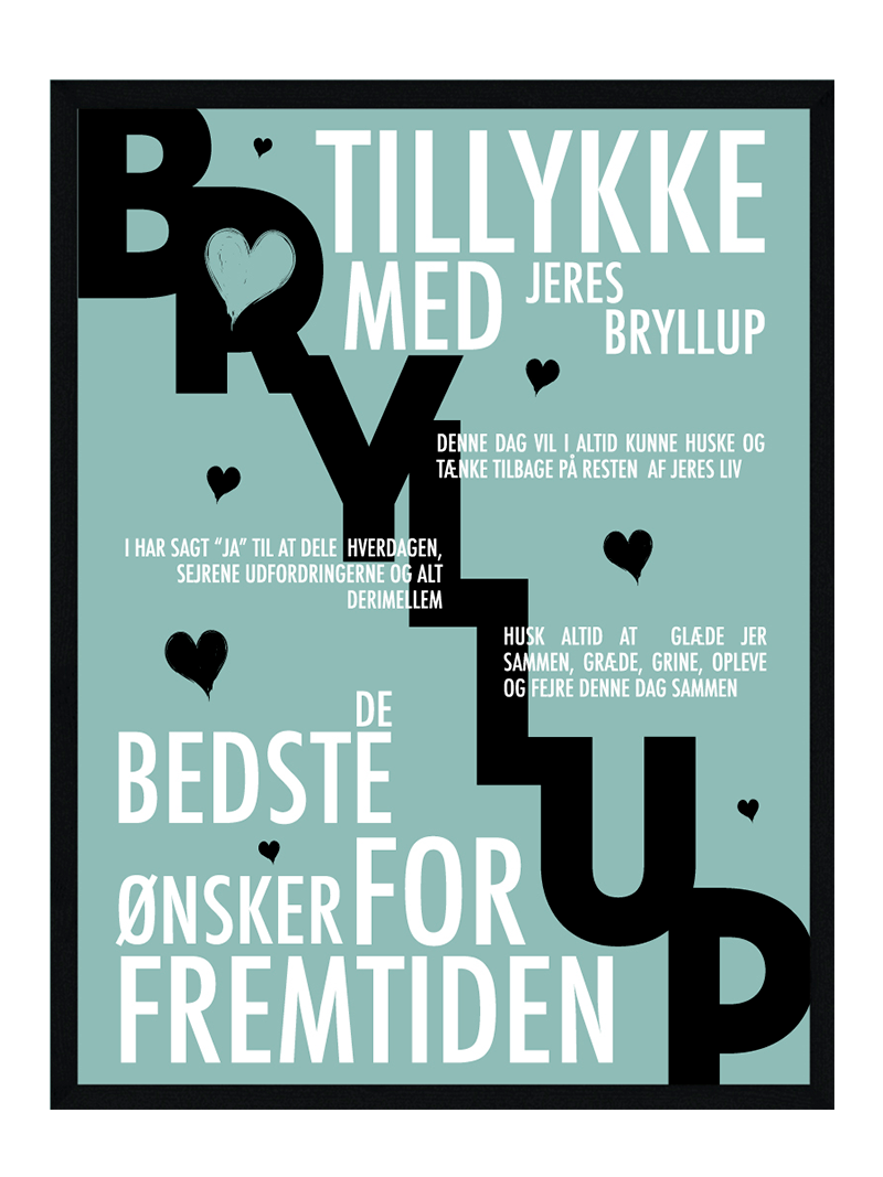 Bryllup Plakat Personlig Plakat