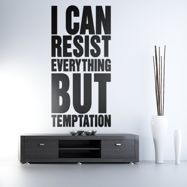 But Temptation Wallsticker Af Alan Smithee  45x92 Cm