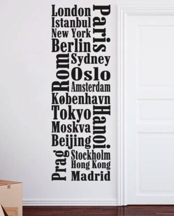 Byer   Verden Wallsticker