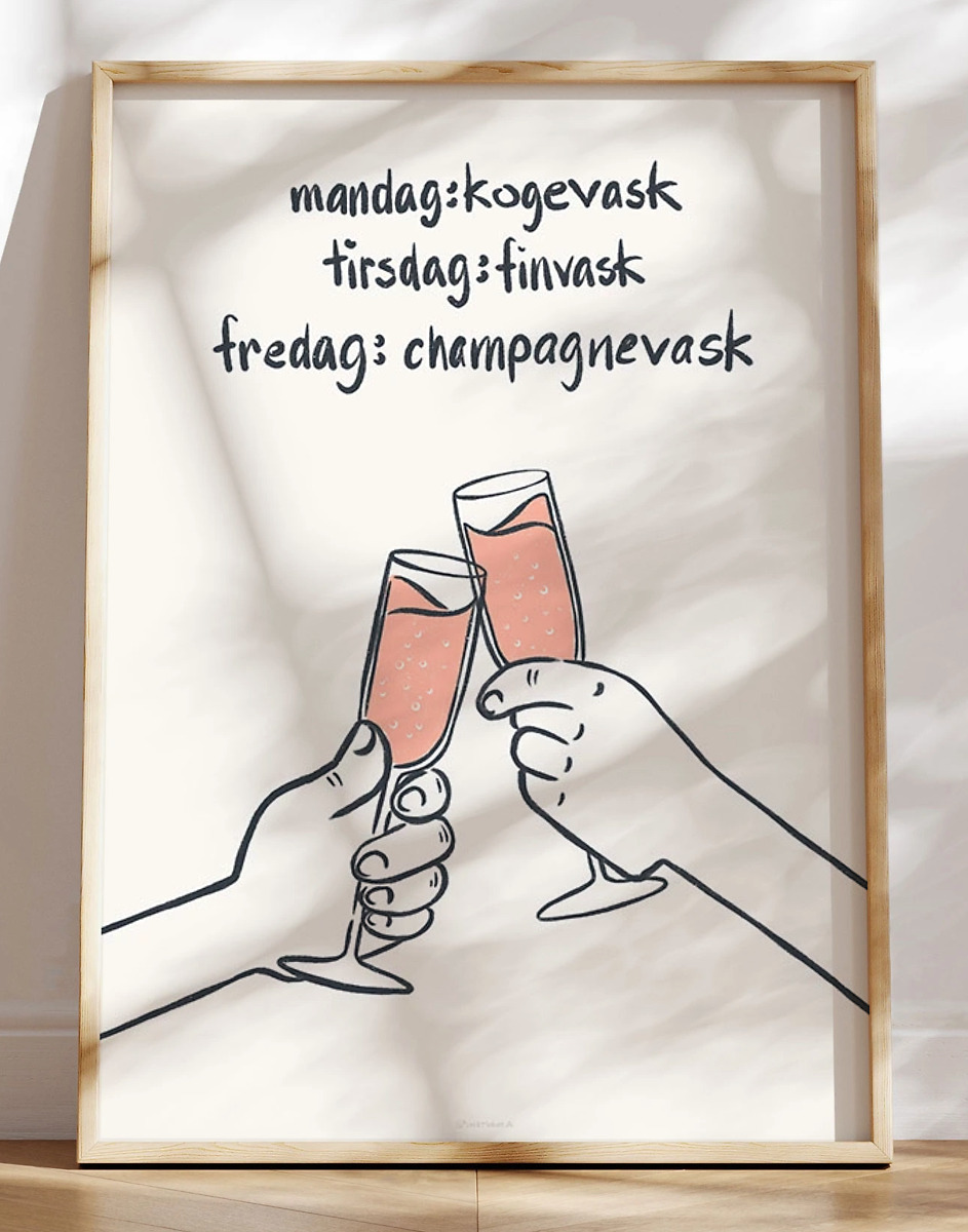 Champagnevask Plakat