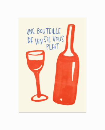 Citat Plakat  Un Bouteille De Vin