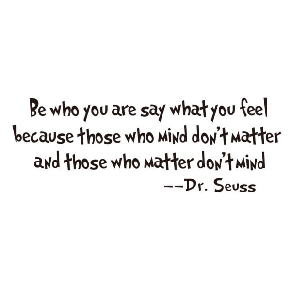 Citat Wallsticker Be Who You Are Say What You Feel
