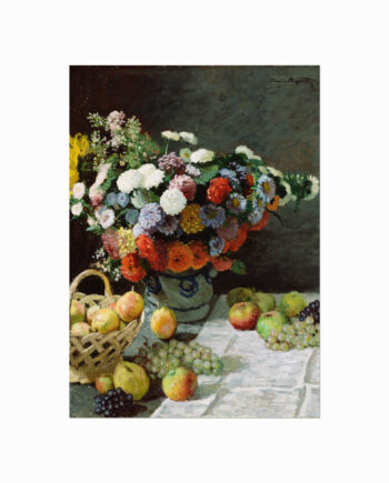 Claude Monet  Still Life With Flowers And Fruit