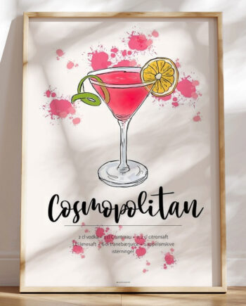 Cosmopolitan Opskrift Plakat