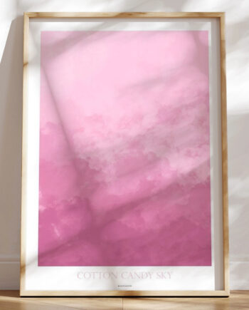 Cotton Candy Sky Pragtfuld Pink Og Lidt  Quot Skyet Quot  Plakat