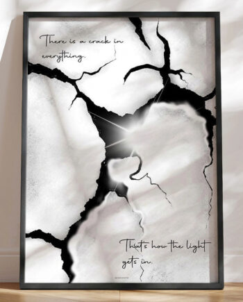 Crack In Everything Plakat Med Inspirerende Citat