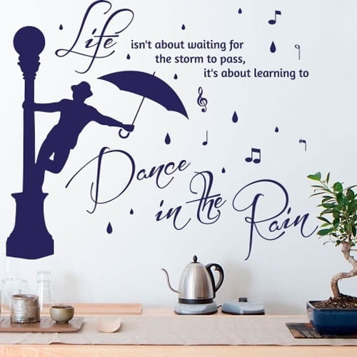 Dance In Rain Wallsticker