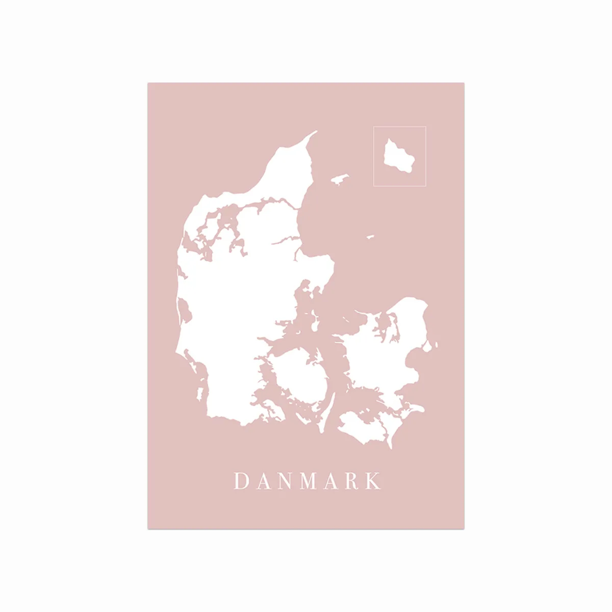 Danmarkskort Rosa