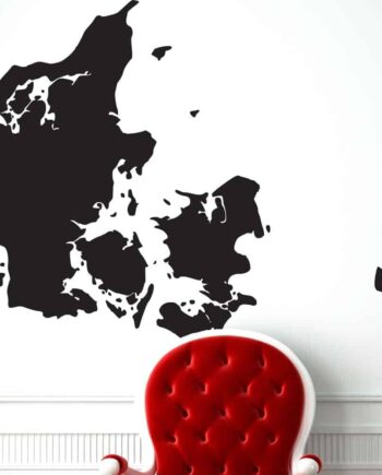Danmarkskort Wallsticker